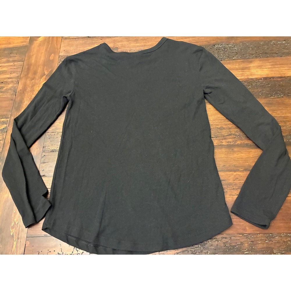Victoria's Secret Black Long Sleeve Tshirt Women's Extra Small Casual Athleisure - Picture 4 of 4